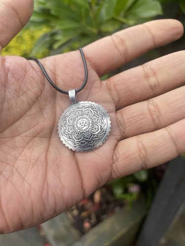 Necklace mandala pendant - necklace,