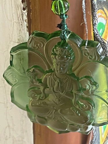 Buddhism green beaded - buddhism,