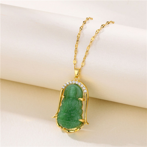 Buddha jade pendant - buddha,