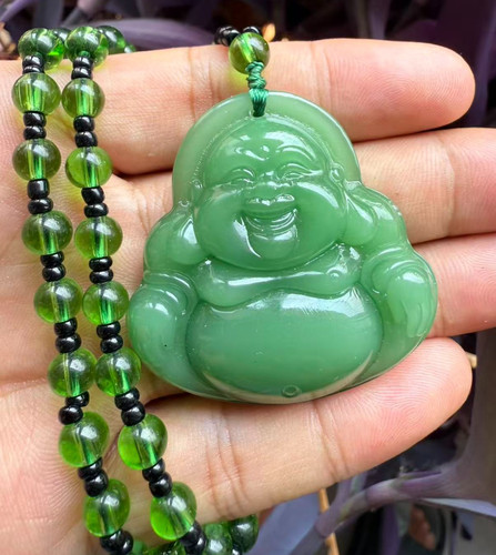 Green color laughing maitreya - color,