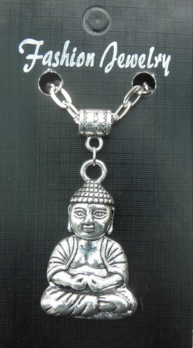 Buddha pendant necklace or - necklace, 20"
