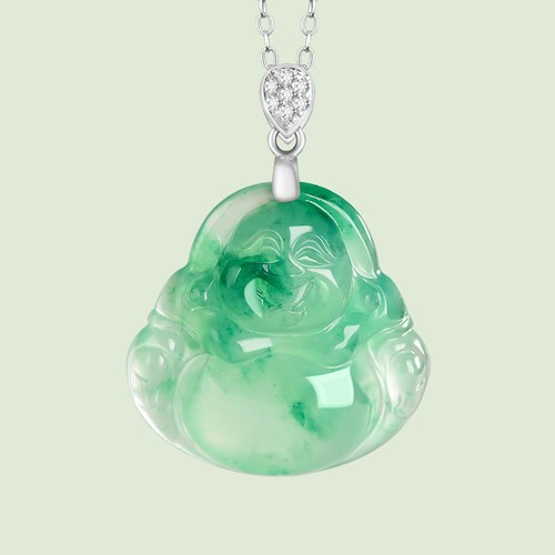 Natural green stone - pure, s925