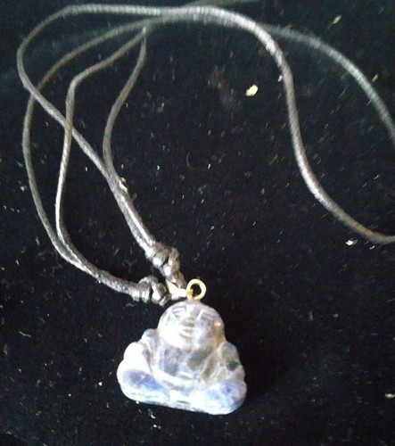 Sodalite buddha pendant - sodalite,