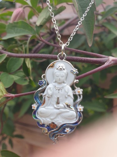 Beautiful enamel buddha - enamel,