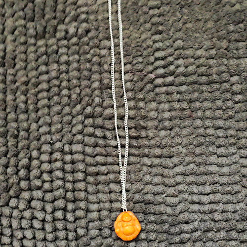 Carved brown buddha - carved, charm