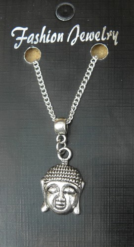 Buddha head pendant necklace - buddha,