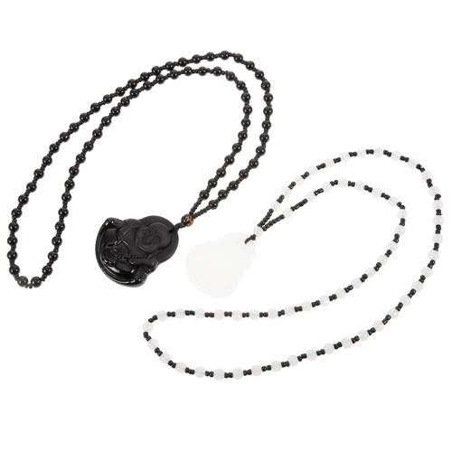 Assorted color buddha necklace - color,