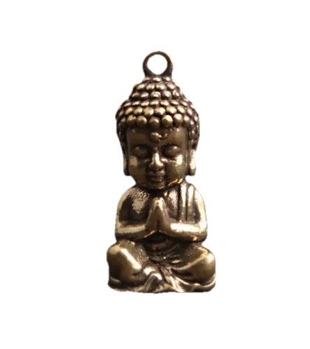 Mini brass buddha pendant - mini,