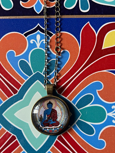 Buddha religious round glass - buddha,