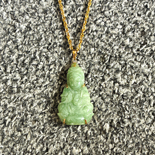 Jade buddha carved - buddha, amulet