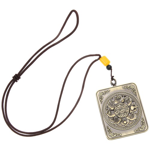 Vintage pendant metal card - pendant,