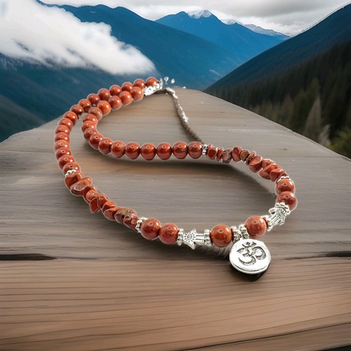 Buddha necklace handmade red - necklace,